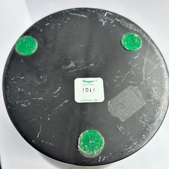 Large Haeger Floor Vase Matte Black Embossed Flowers 13” 7101 - Picture 8 of 9